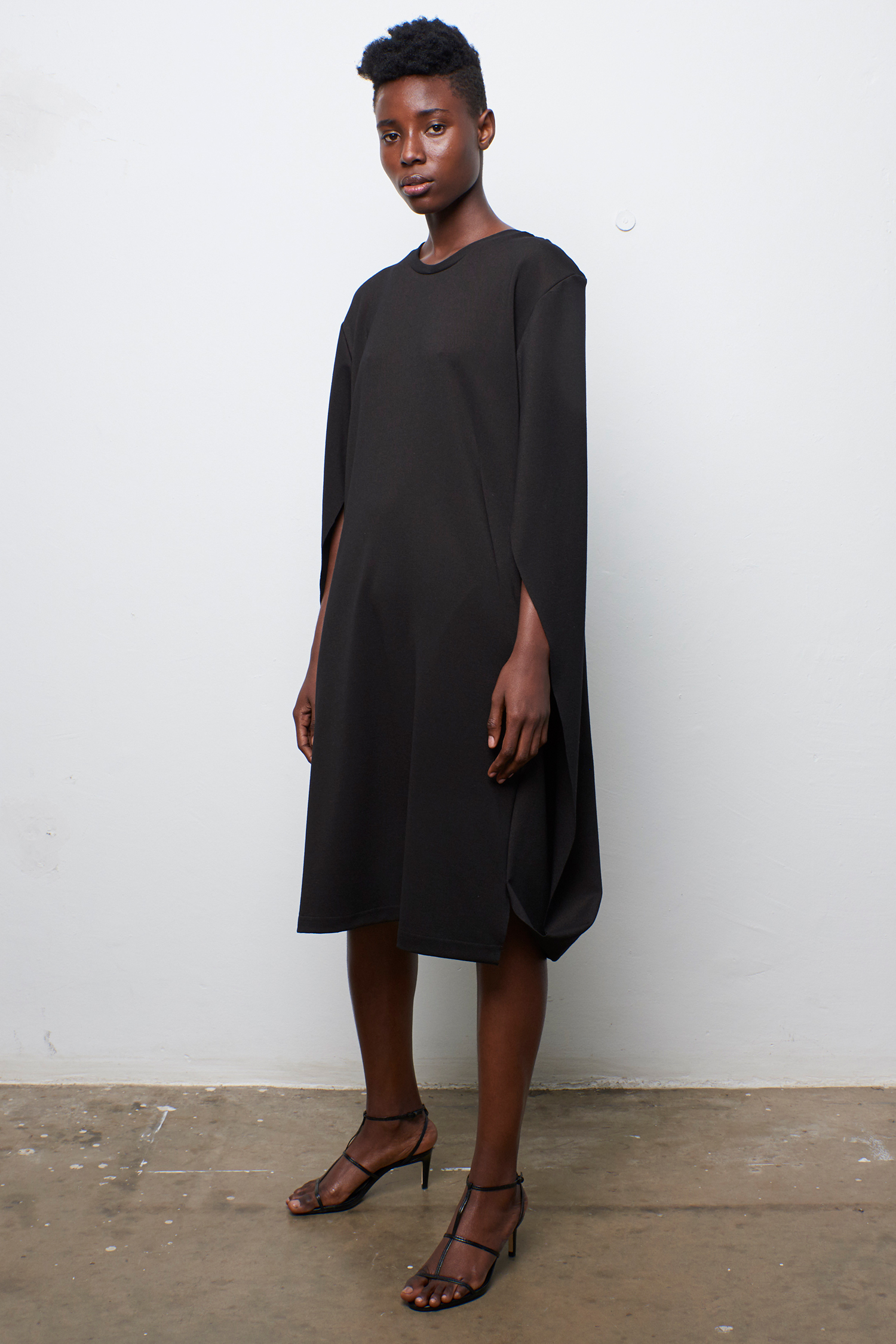 UNI FORM | Folded Cape Dress